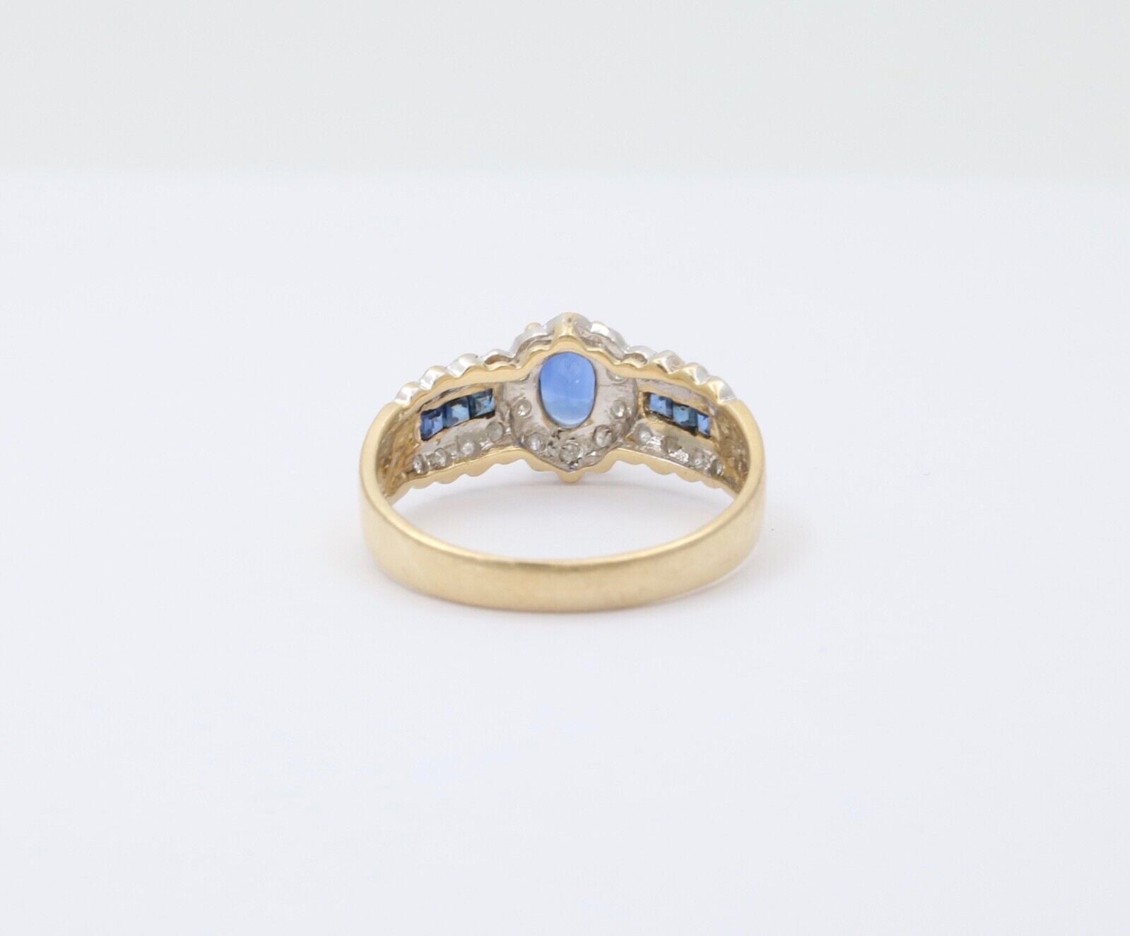 Vintage 14KYellow Gold Sapphire and Diamond Ring, Engagement Ring