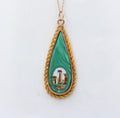 Vintage Micro-Mosaic Malachite Pendant