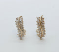 Vintage Leaf Diamonds 14K Yellow Gold Earrings