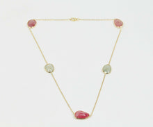 Load image into Gallery viewer, Vintage 14K Garnet In The Rough Necklace
