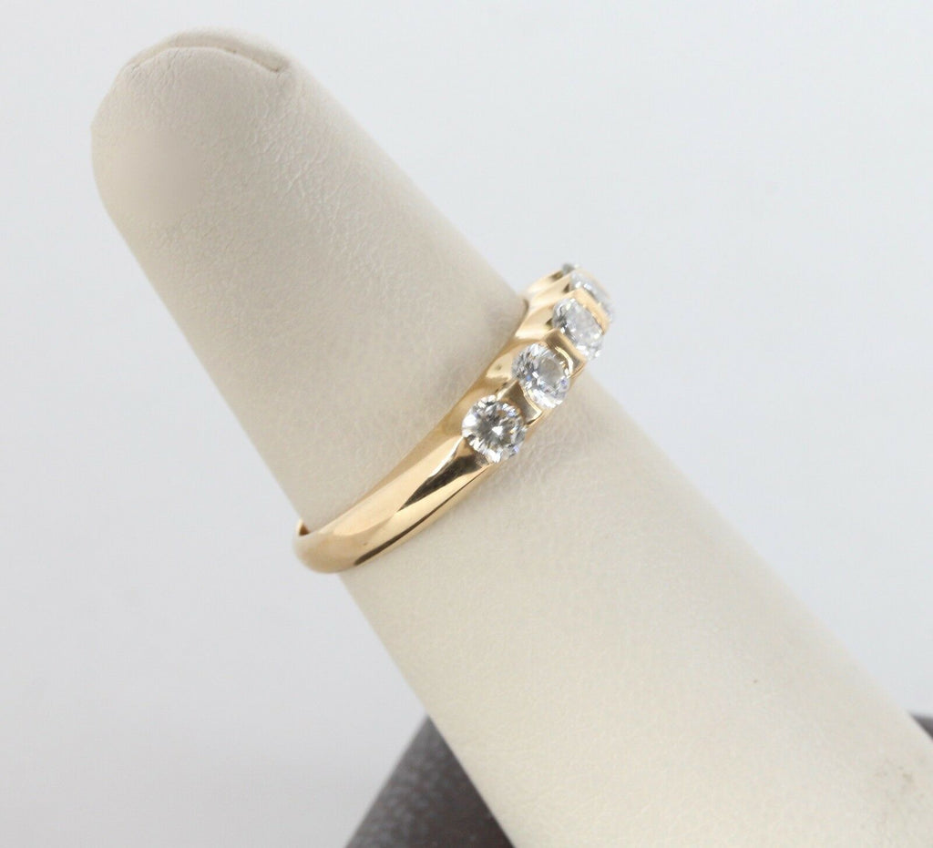 Vintage 1960's Wedding Band with Five Diamonds
