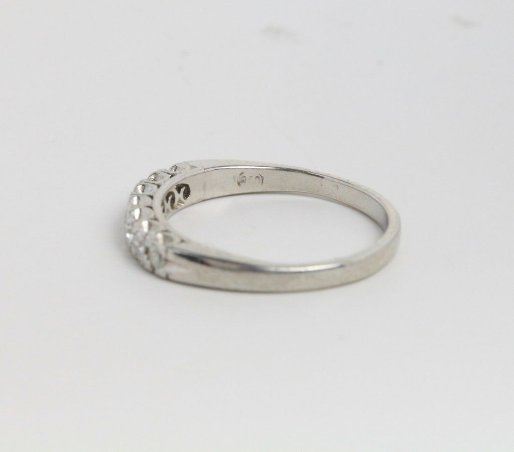 Vintage Platinum Diamond Wedding Band