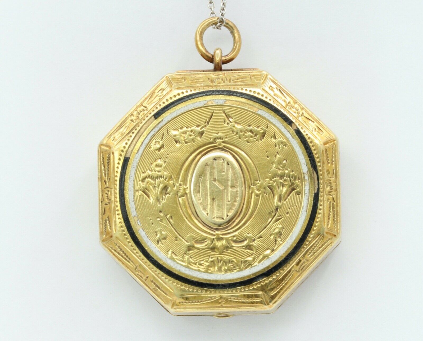 Victorian Tiffany and Co 14K Compact Pill Box
