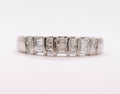 Vintage Ladies Diamonds Platinum White Gold Wedding Band Stackable Ring