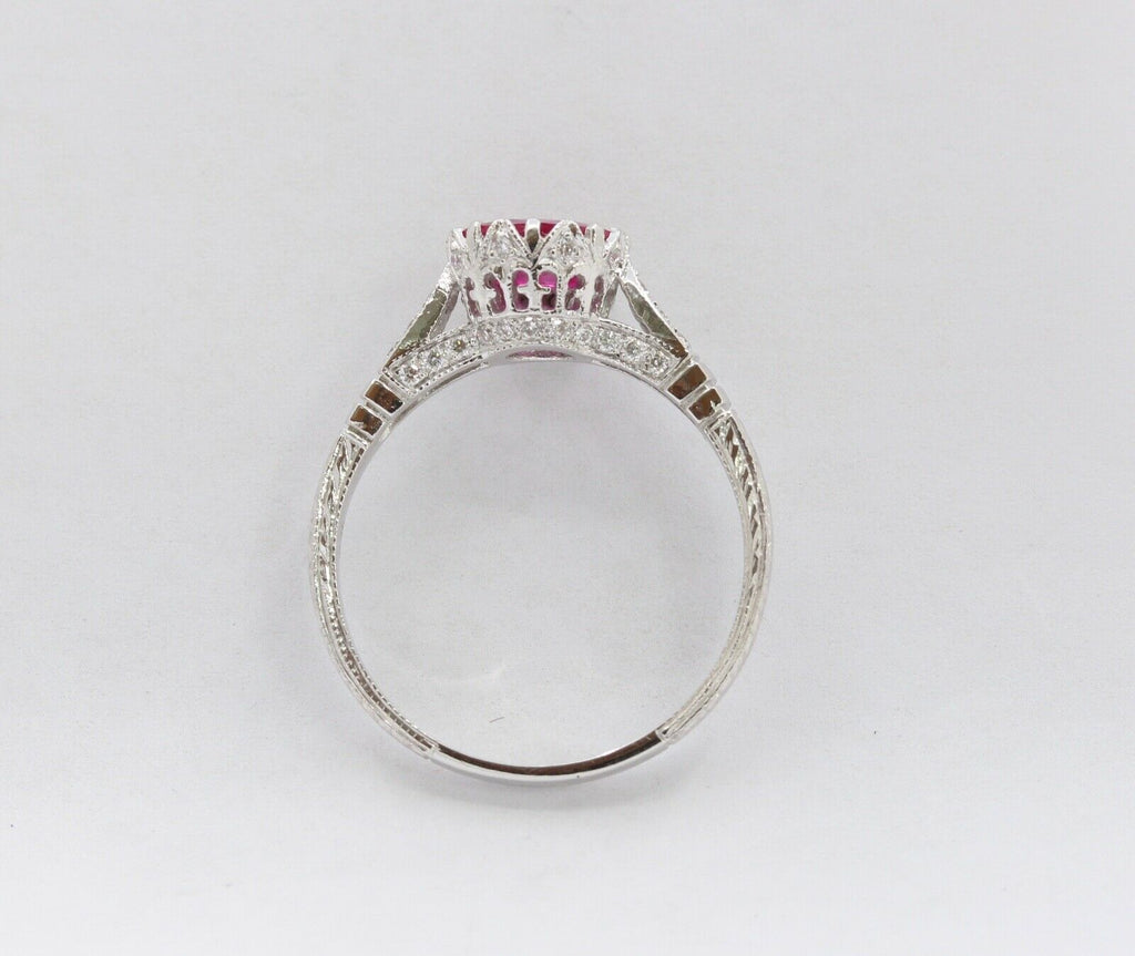 Beautiful Burmese Ruby Diamonds Ring