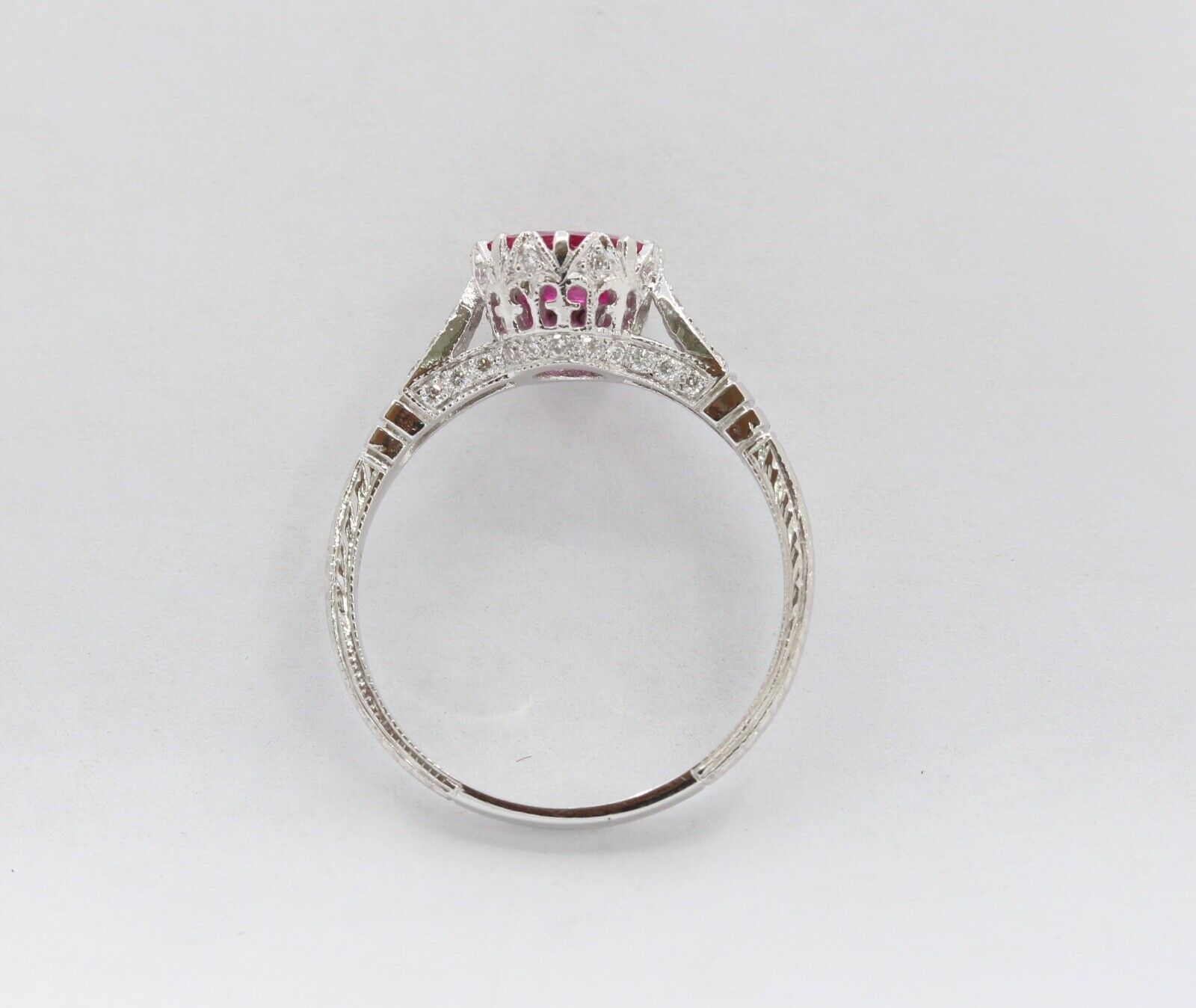 Beautiful Burmese Ruby Diamonds Ring