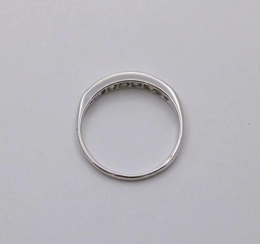 Vintage 18K Gold Diamond Half Eternity Band.