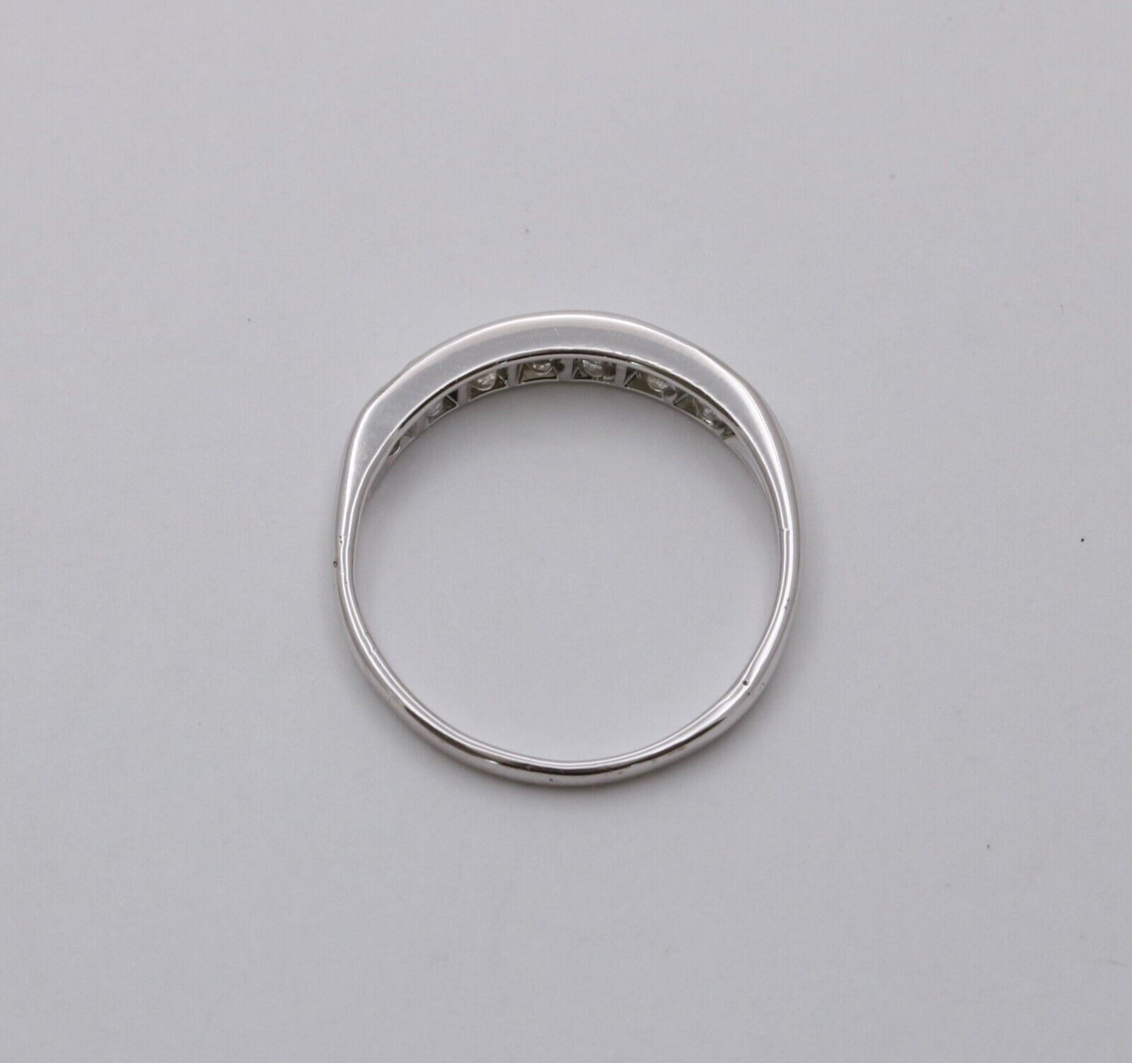 Vintage 18K Gold Diamond Half Eternity Band.