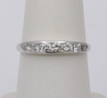 Vintage 18K Gold Diamond Half Eternity Band.