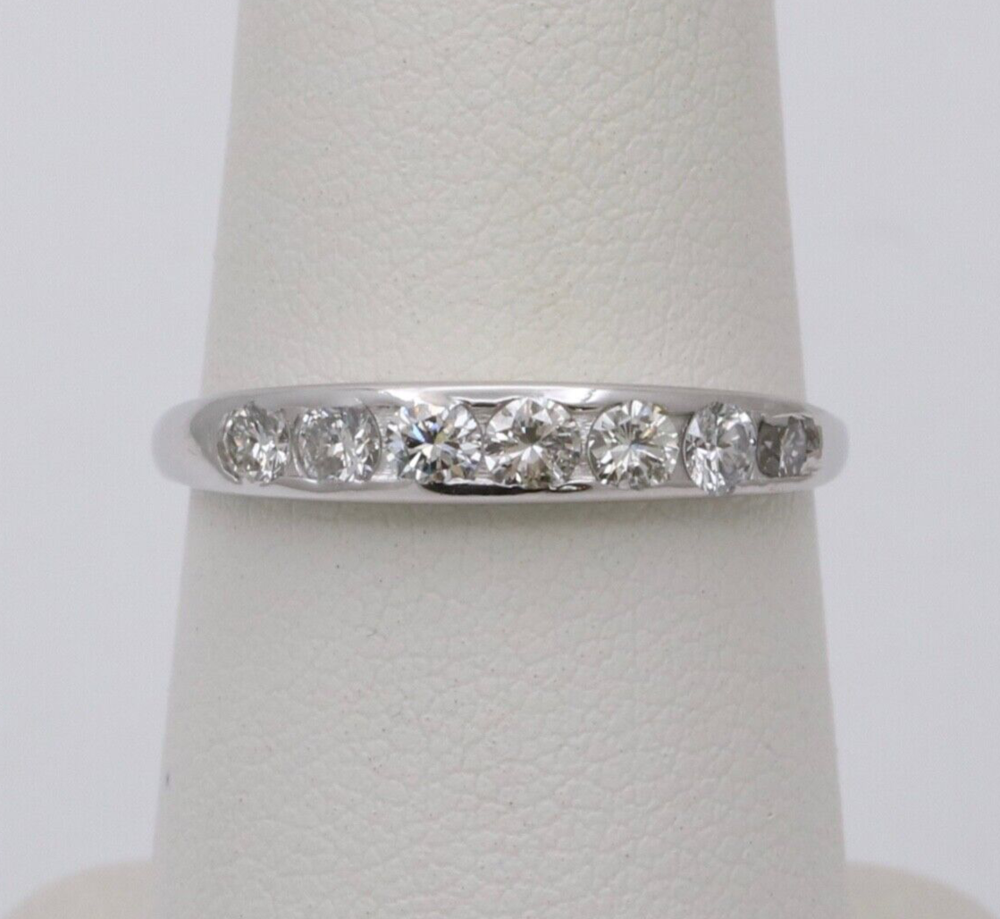 Vintage 18K Gold Diamond Half Eternity Band.