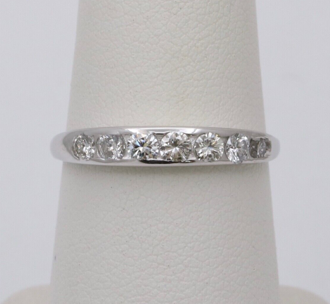 Vintage 18K Gold Diamond Half Eternity Band.