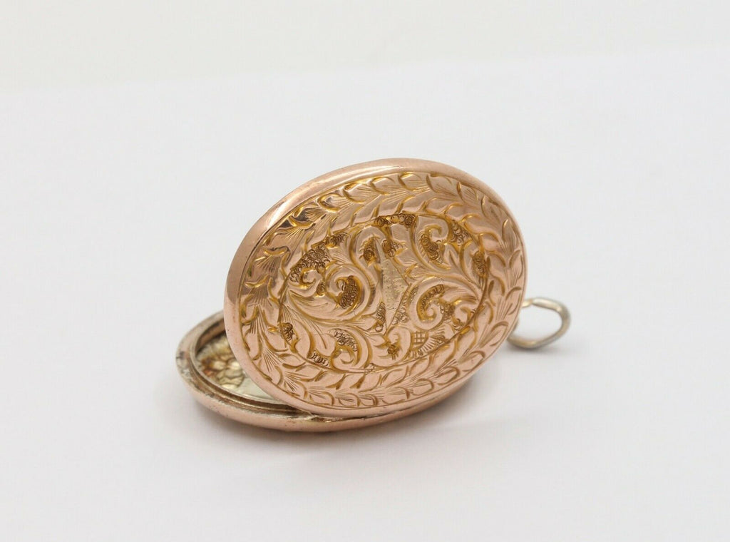 Victorian 10K Yellow Gold Diamond Memorial Locket