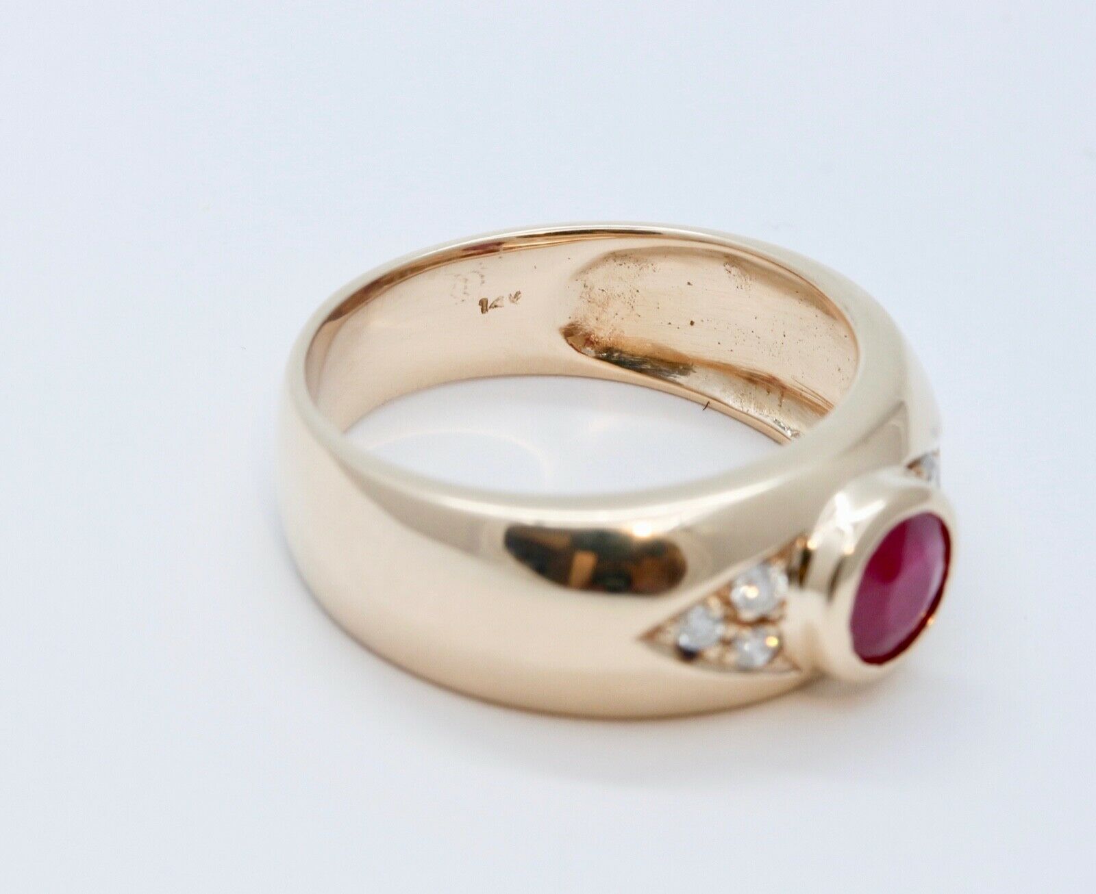 Ruby Diamonds 14K Yellow Gold Vintage Ring
