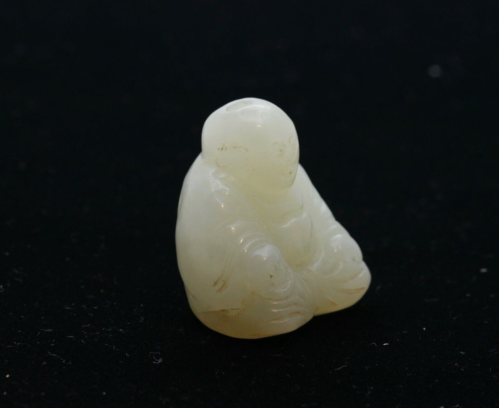 Carved Translucent Jade Budda Pendant Statue