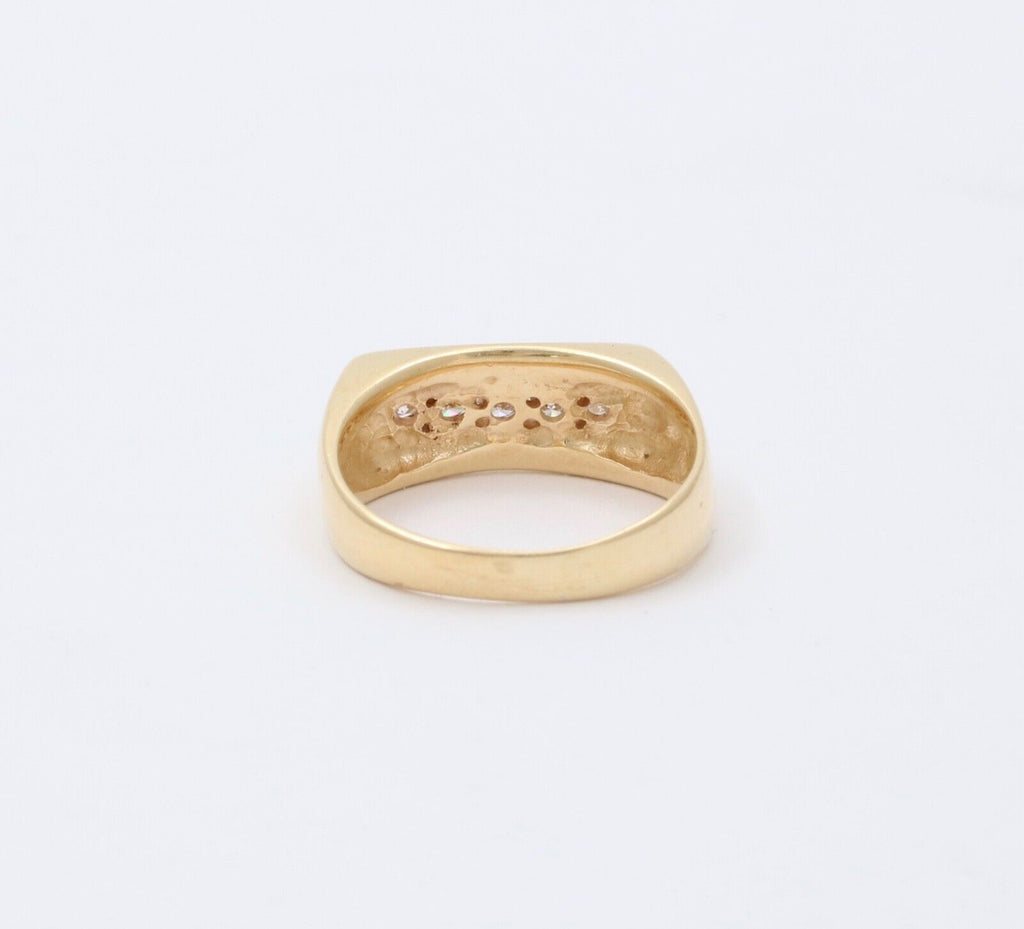 Vintage 14K Yellow Gold Diamond Ring Band