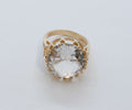 Vintage 14K Yellow Gold Crystal Ring