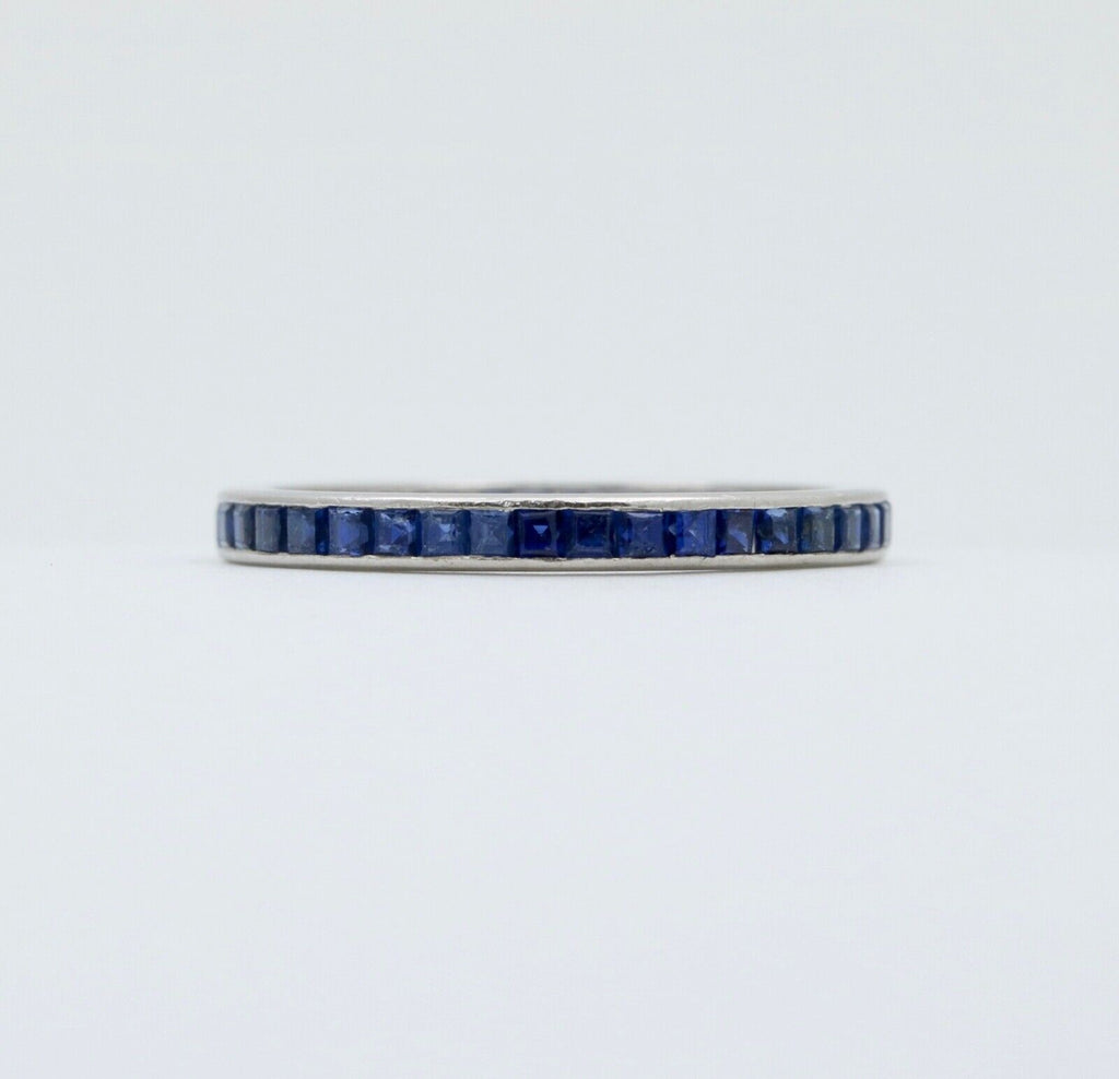 Vintage Tiffany & Co Sapphire Eternity Platinum Band.