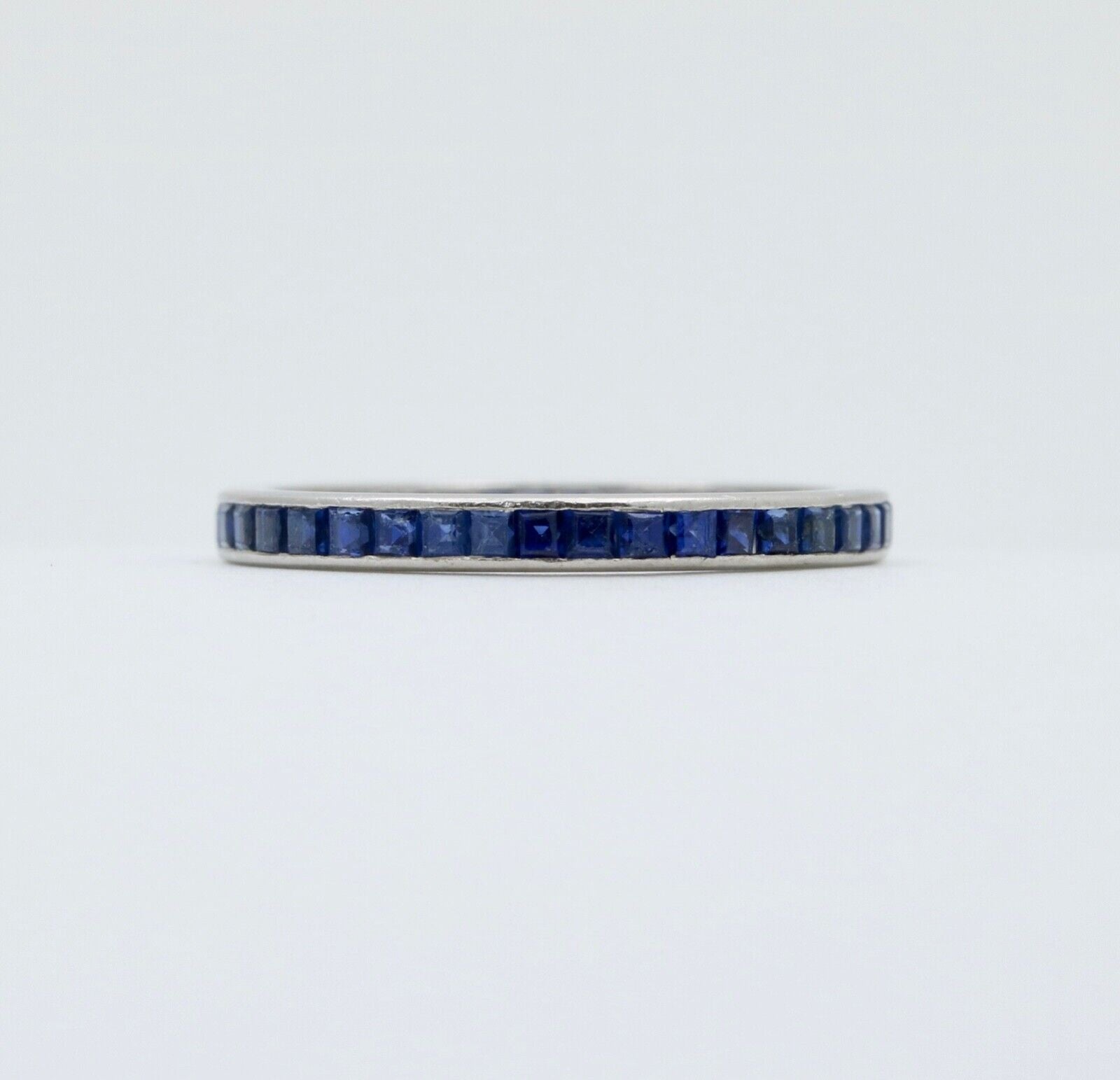 Vintage Tiffany & Co Sapphire Eternity Platinum Band.
