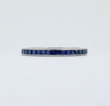 Load image into Gallery viewer, Vintage Tiffany &amp; Co Sapphire Eternity Platinum Band.
