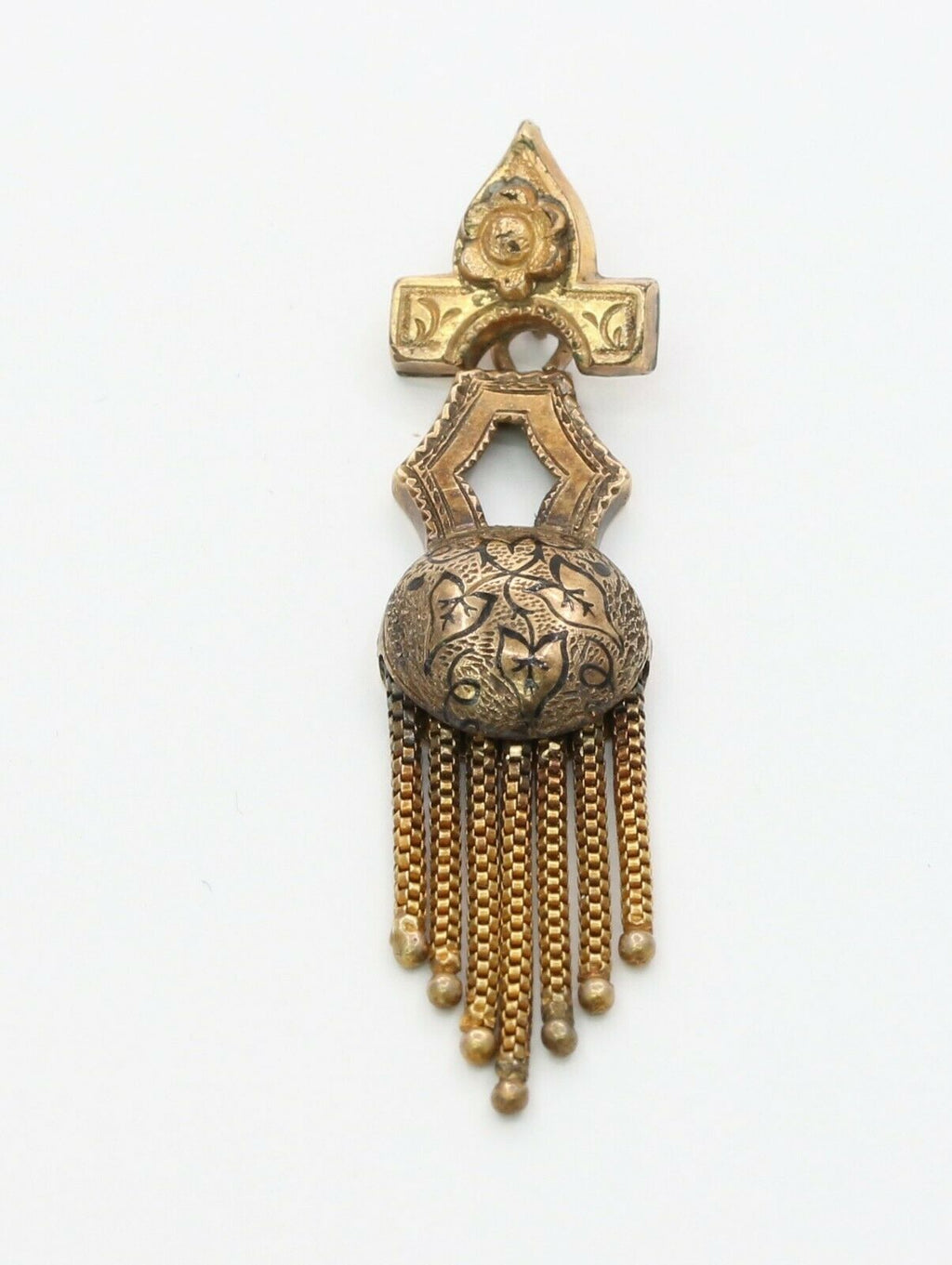 Victorian 10K Yellow Gold Tassel Pendant