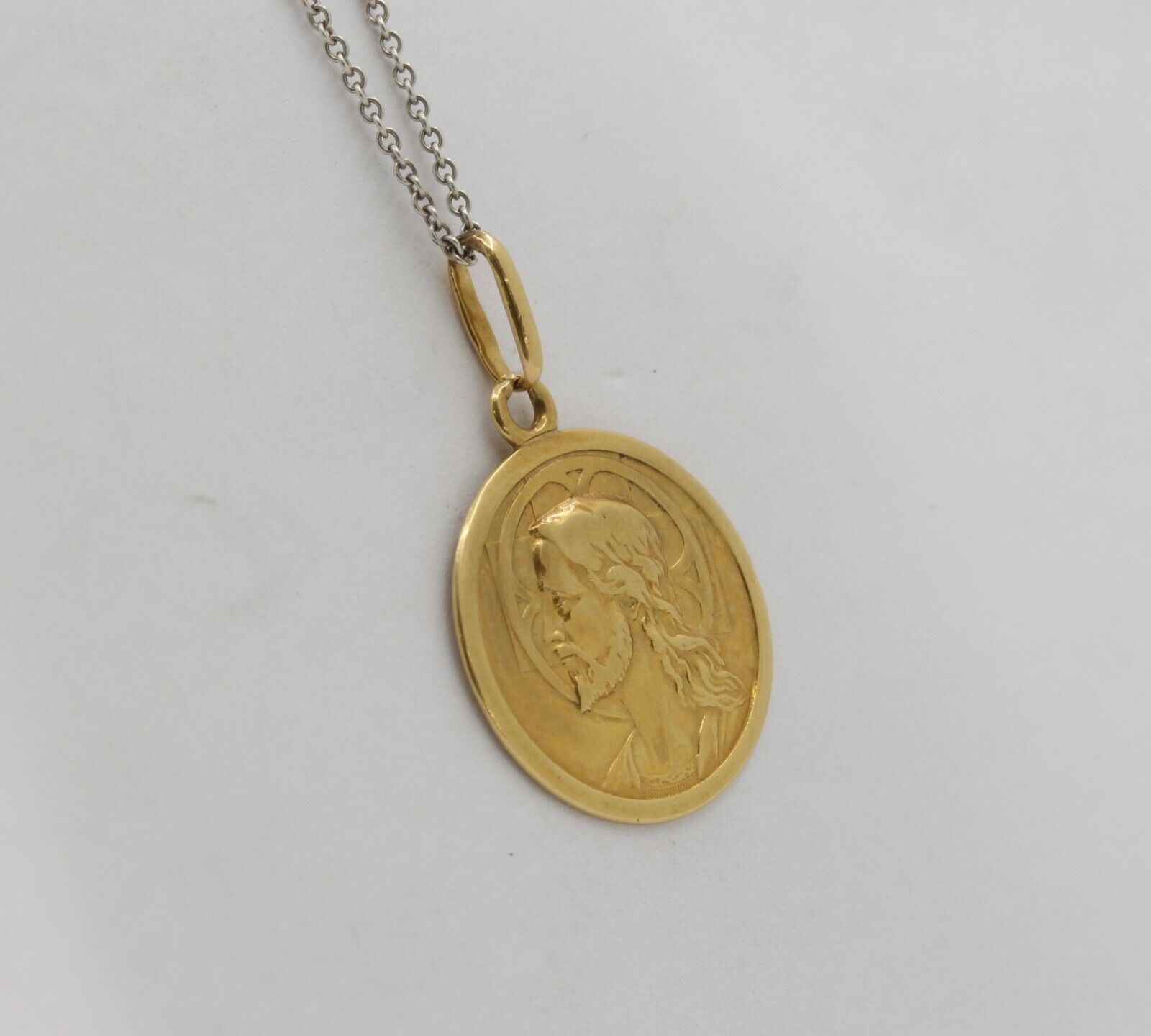 Vintage 18K Yellow Gold Jesus Pendant