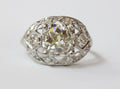 Art Deco Engagement Diamonds Platinum Ring