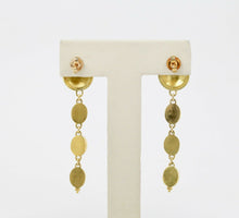 Load image into Gallery viewer, Victorian 18K Yellow Gold and Watermelon Tourmaline Hanging Earrings
