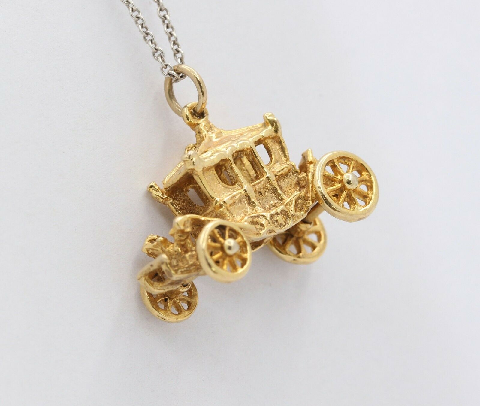 Vintage 9K Yellow Gold Carriage Charm