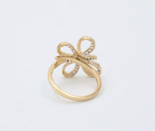 Load image into Gallery viewer, Vintage 14K Gold Diamond Butterfly Ring, Ring
