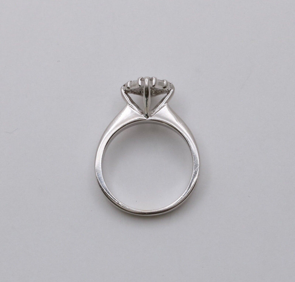 Vintage 14K White Gold Diamond Engagement ring , Anniversary Ring.