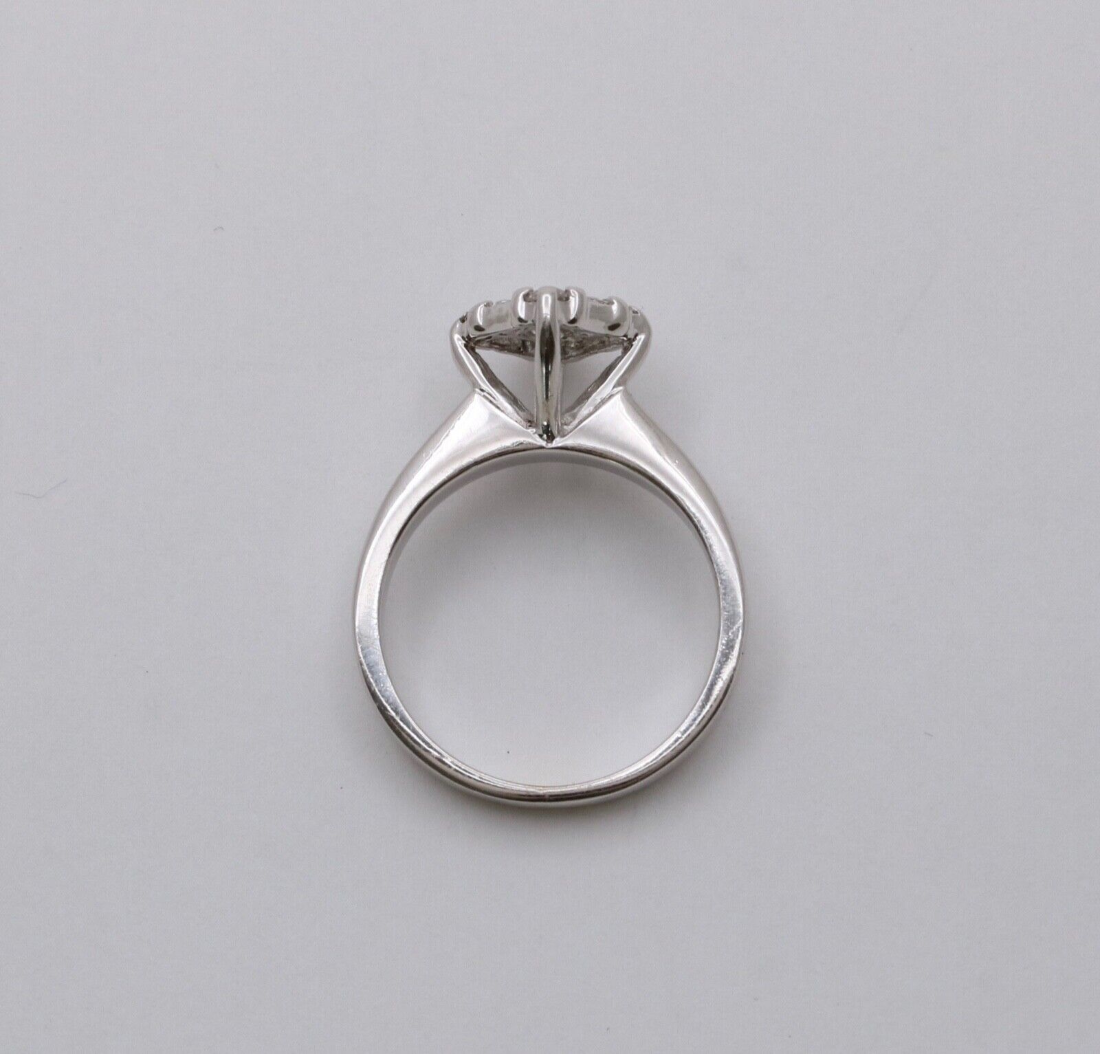 Vintage 14K White Gold Diamond Engagement ring , Anniversary Ring.