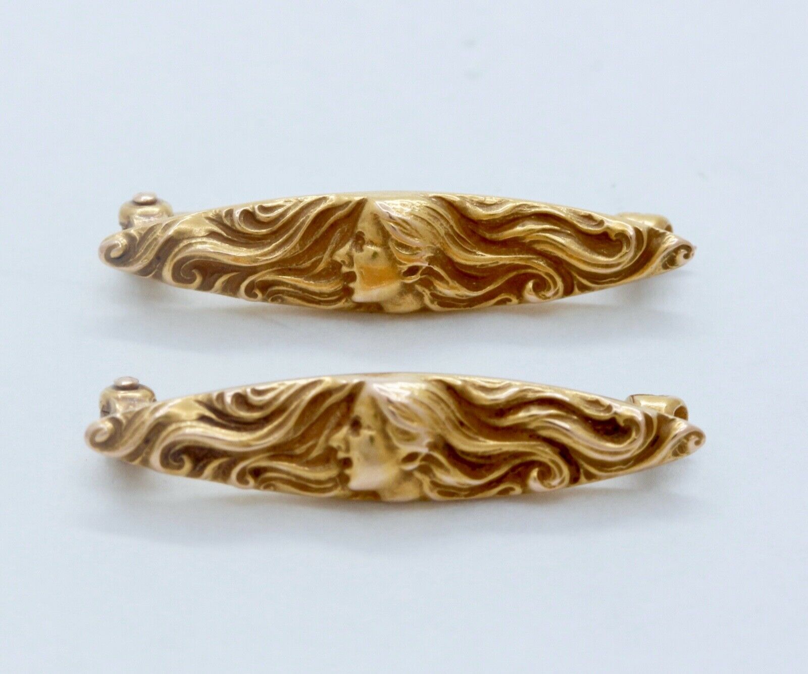 Art Nouveau 14K Yellow Gold Ladies Lingerie Pins Brooches George Krementz & Co