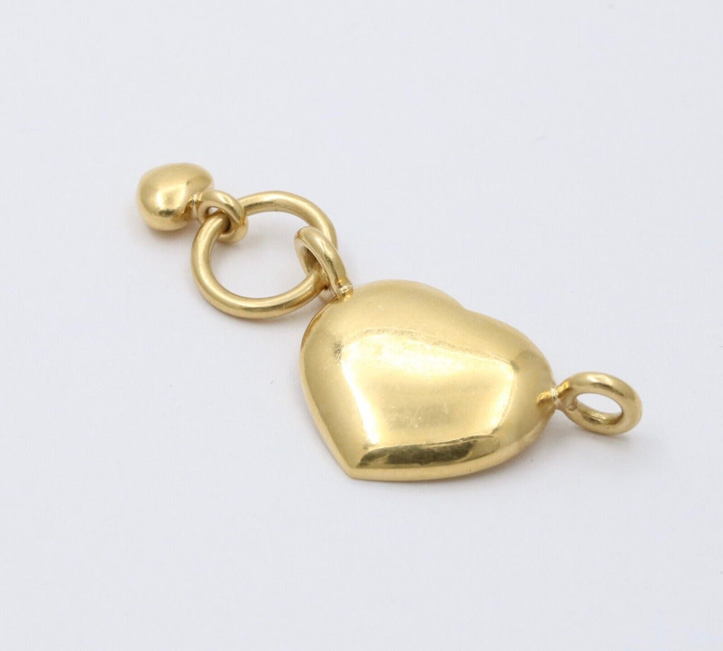 Cool Vintage Hearts 18K Yellow Gold Pendant Charm