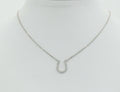 Lucky Horseshoe 18K White Gold Diamonds Necklace Pendant