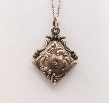 Load image into Gallery viewer, Victorian Locket Pendant Charm Gold Vermeil
