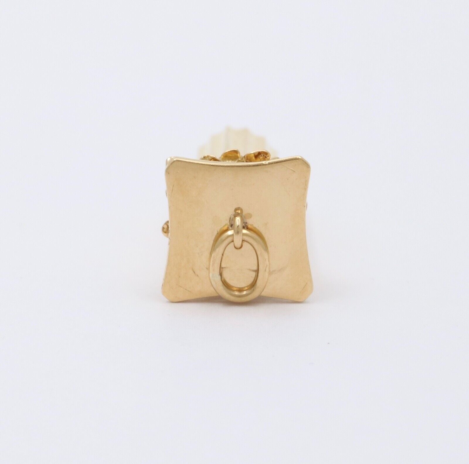 Vintage Greek Corinthian Column 18K Yellow Gold Pendant Charm