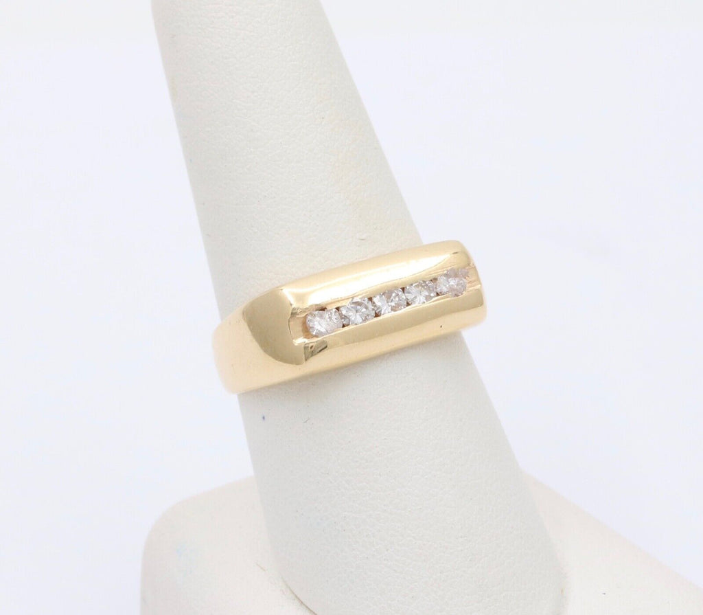 Vintage 14K Yellow Gold Diamond Ring Band