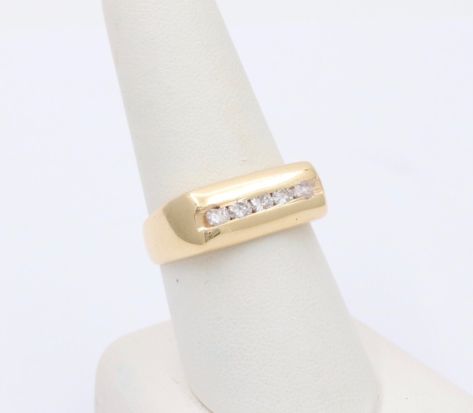 Vintage 14K Yellow Gold Diamond Ring Band