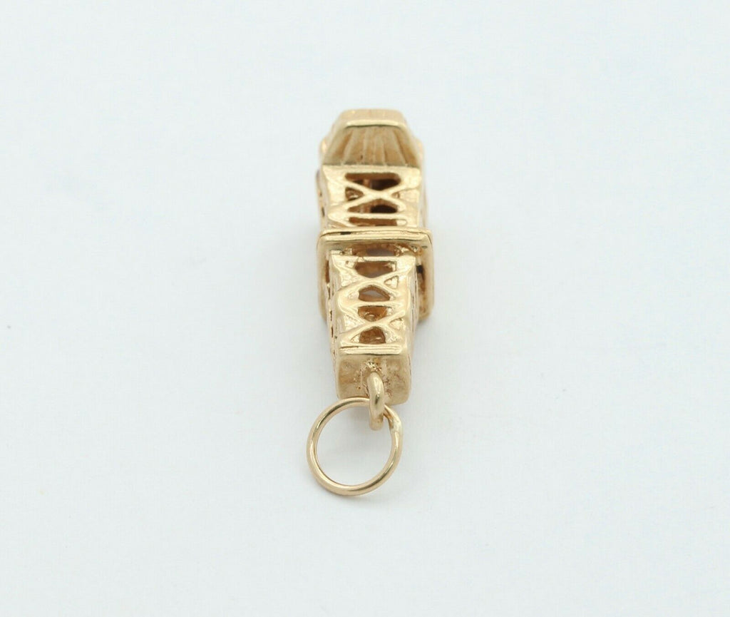 Vintage 14K Yellow Gold Oil Rig Charm