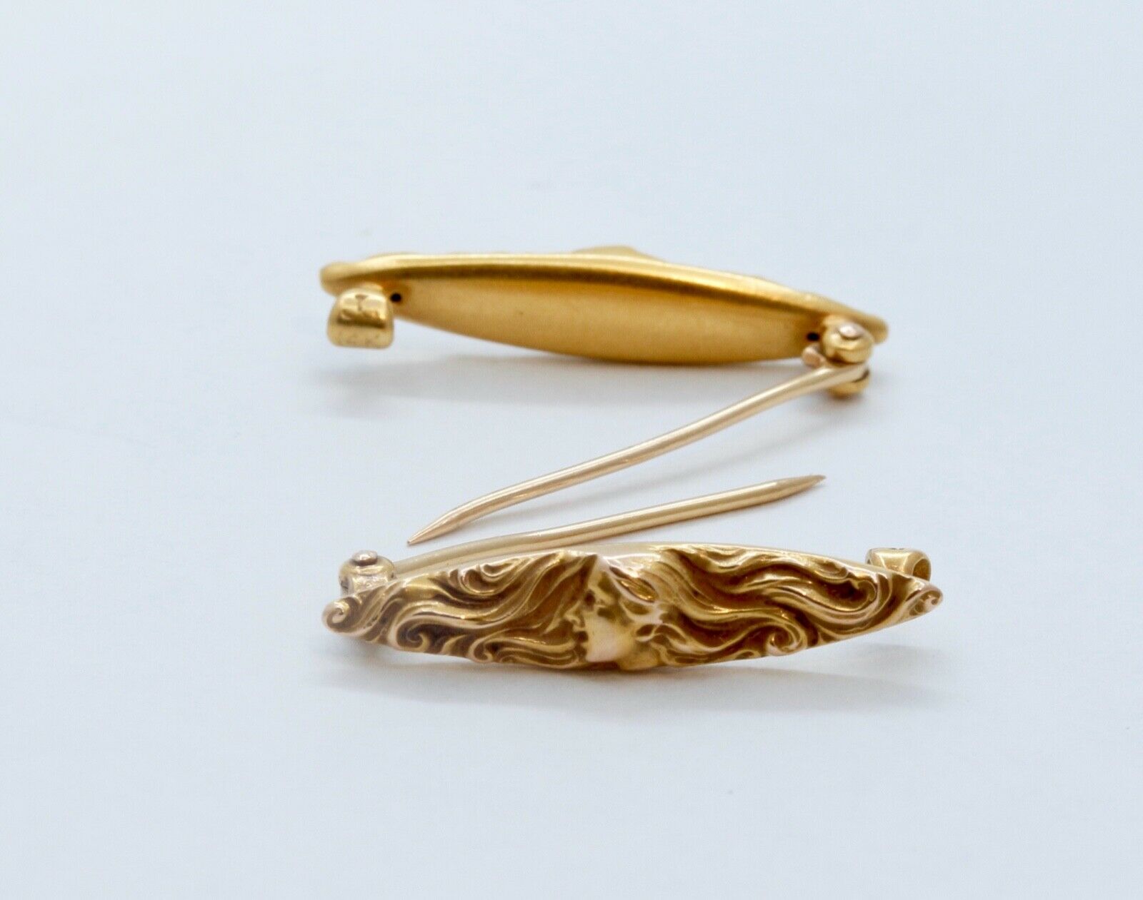 Art Nouveau 14K Yellow Gold Ladies Lingerie Pins Brooches George Krementz & Co