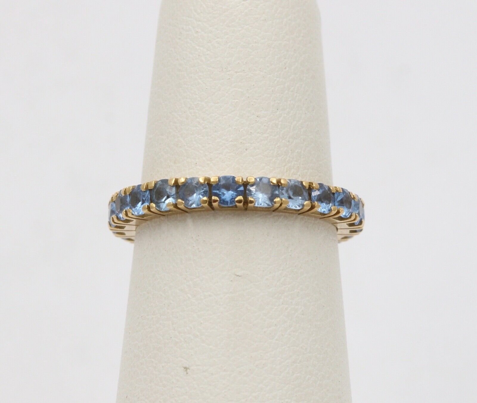 Vintage Spinel 18K Yellow Gold Eternity Stacking Wedding Band