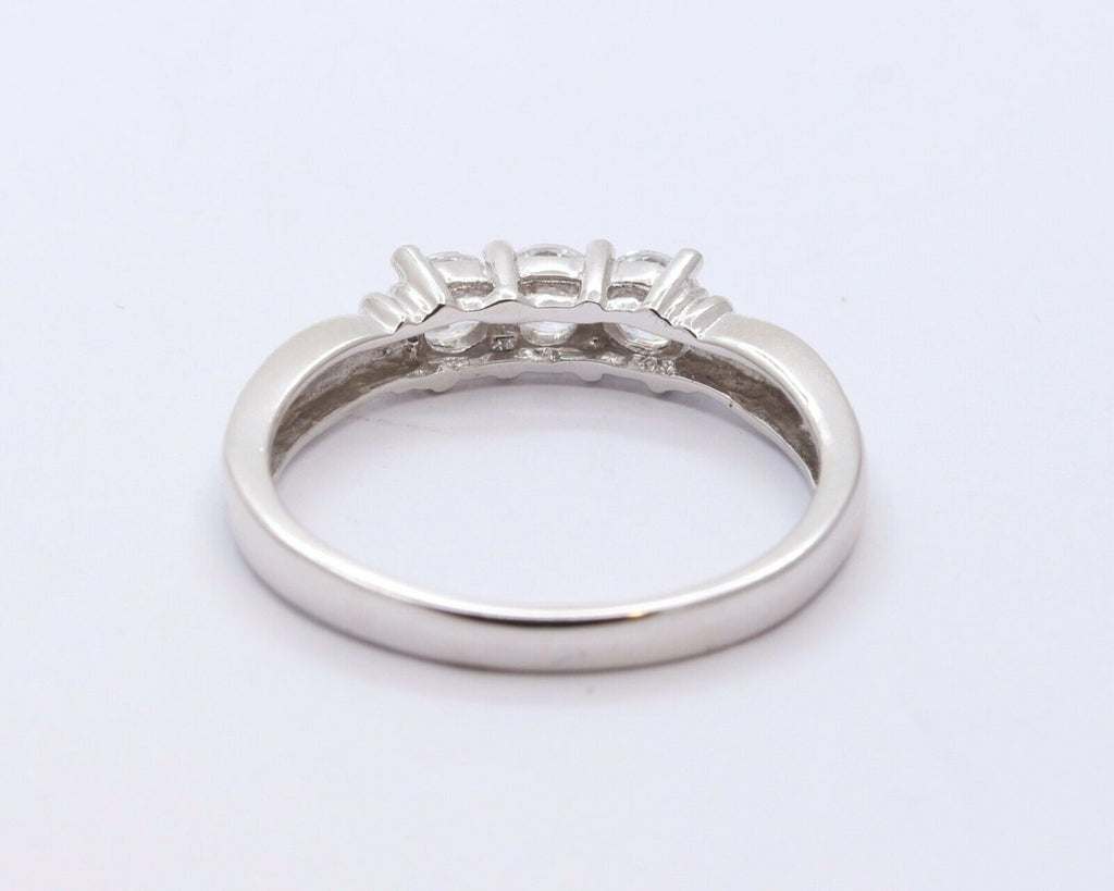 Ladies Vintage Diamonds 10K White Gold Wedding Band