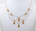 Vintage Festoon Chandelier Citrine Gold Filled Necklace