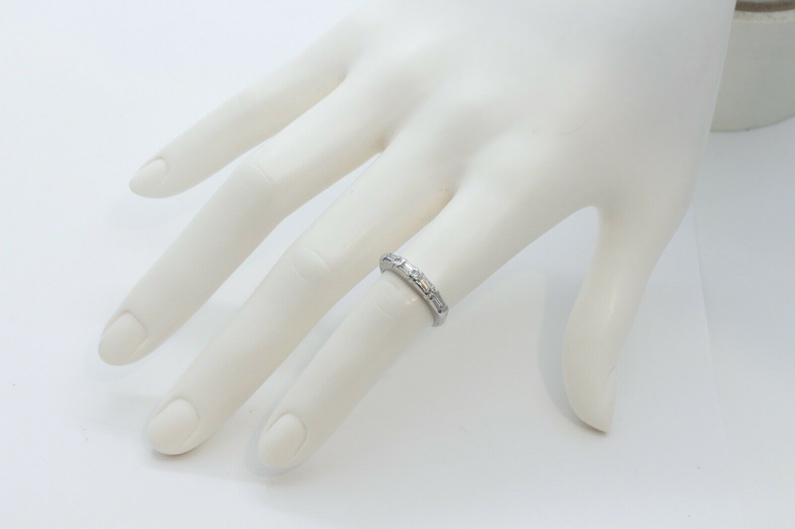 Art Deco Ladies Diamonds Platinum Wedding Band