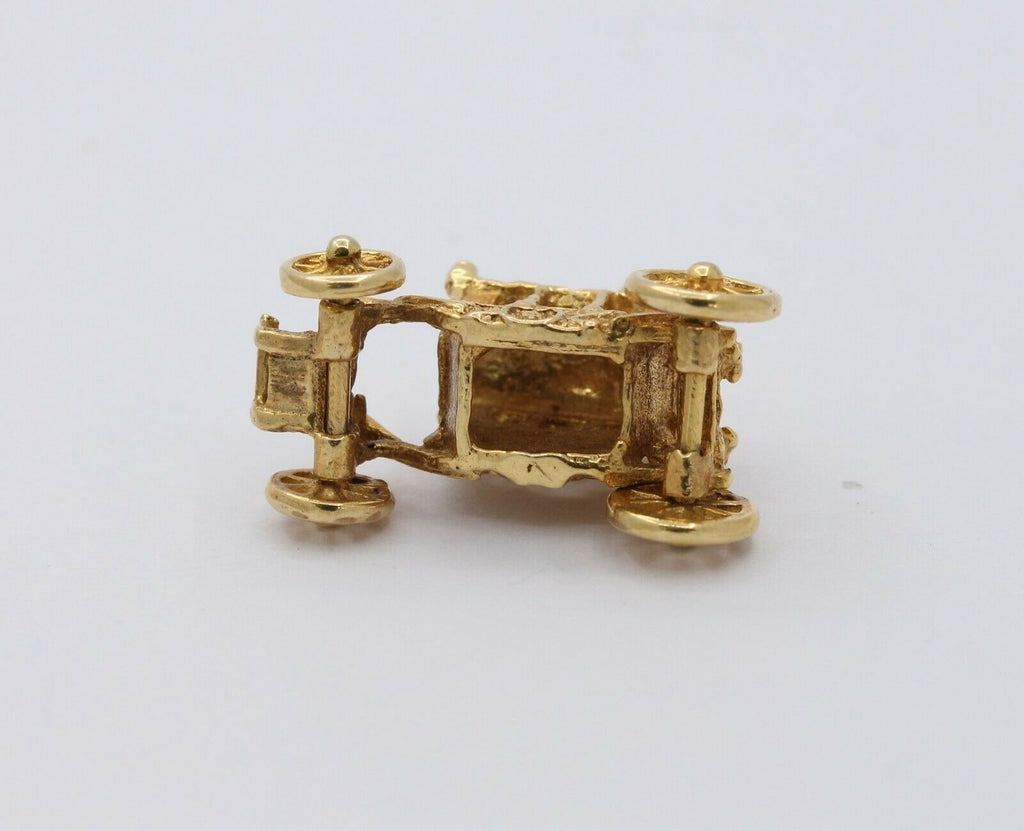 Vintage 9K Yellow Gold Carriage Charm