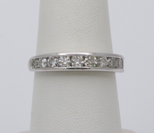 Load image into Gallery viewer, Classic 14K White Gold Diamond Half Eternity Band.
