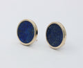Vintage Ladies Large 14K Lapis Lazuli Earrings