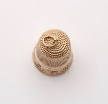 Load image into Gallery viewer, Antique 14K Yellow Gold Sewing Thimble Charm Pendant.
