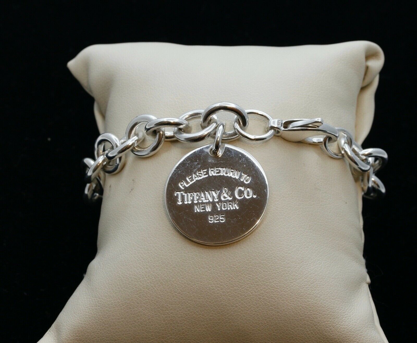 Tiffany and Co Oval Link 925 Sterling Silver Charm Bracelet