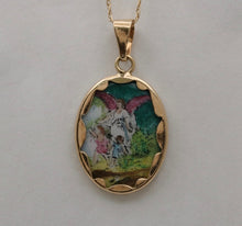 Load image into Gallery viewer, Vintage Angel Pendant Charm 10K Yellow Gold
